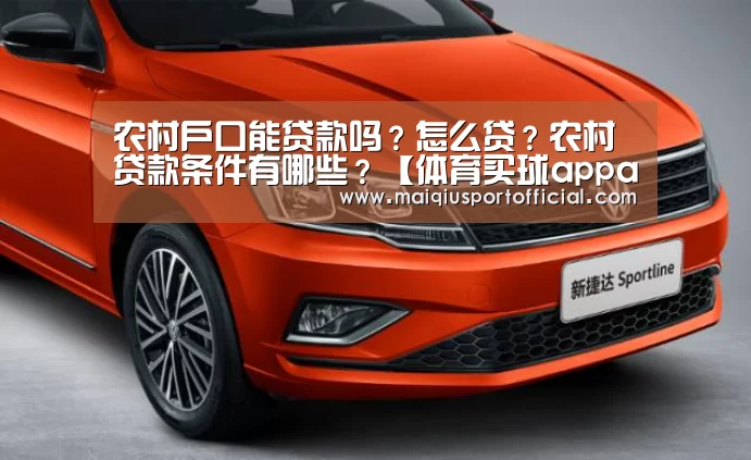 农村户口能贷款吗?怎么贷?农村贷款条件有哪些?【体育买球appapp】(图4) 体育买球app